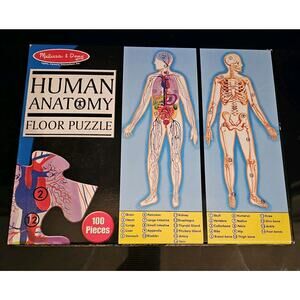 Melissa & Doug 100 Piece Floor Puzzle HUMAN ANATOMY Educational Toy